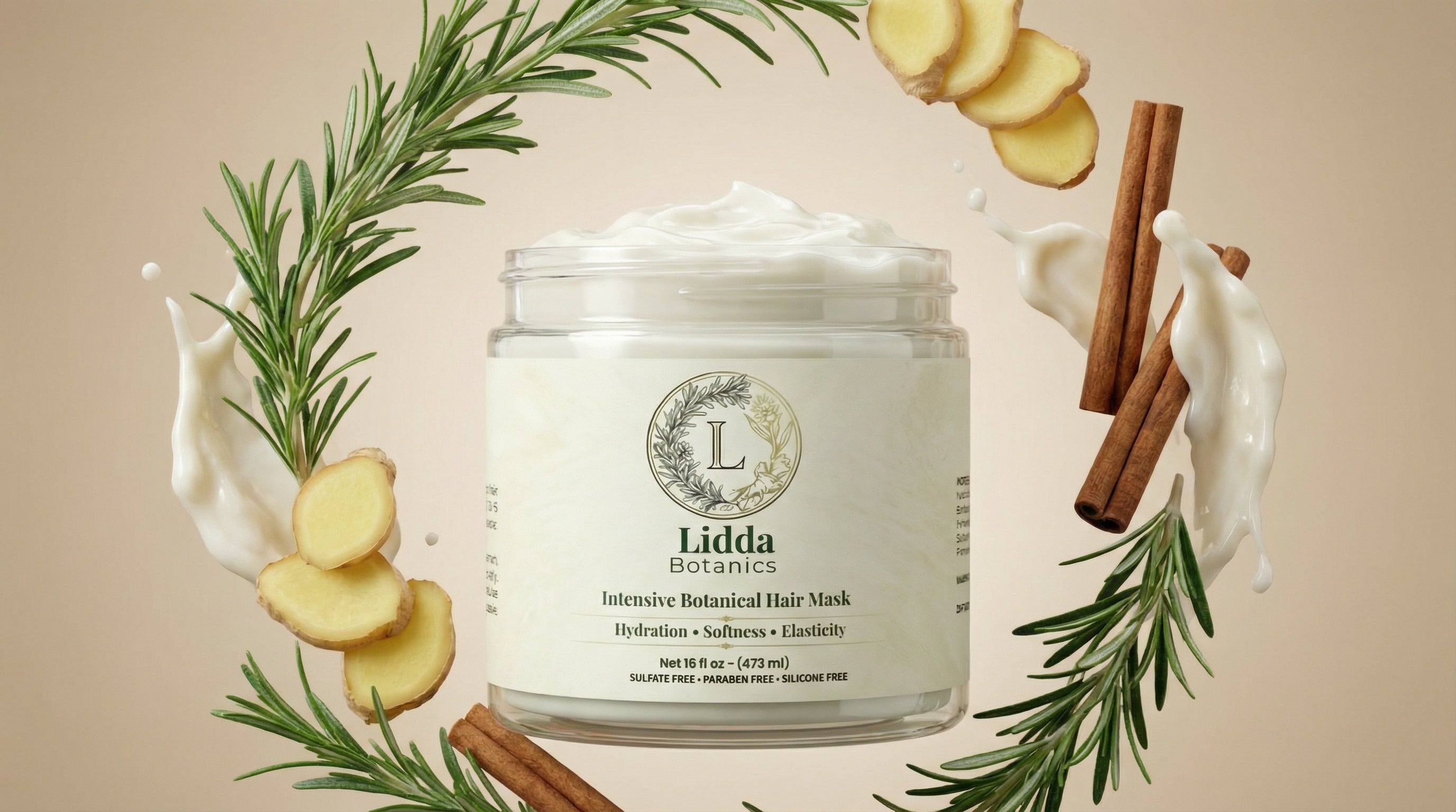 Intensive Botanical Hair Mask | Rosemary & Ginger Deep Repair